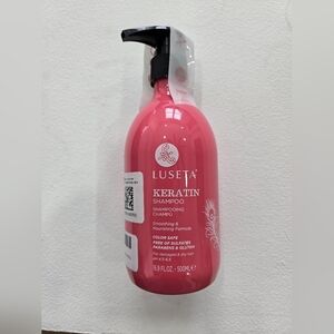 Luseta Keratin Shampoo for Dry Damaged Hair, Smoothing & Nourishing (16.9oz)